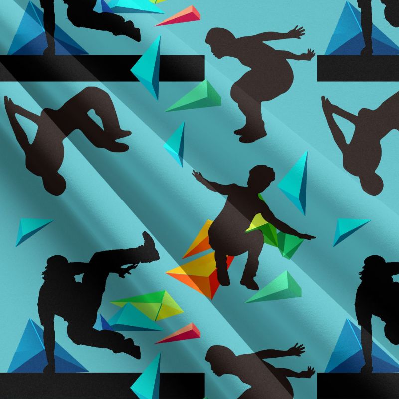 Parkour na tyrkysu abstrakt - materiálové varianty mavaga design