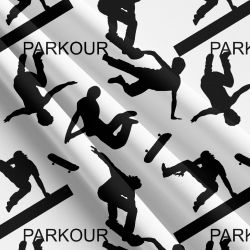 Parkour černo-bílát - materiálové varianty mavaga design