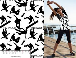 Parkour černo-bílát - materiálové varianty mavaga design