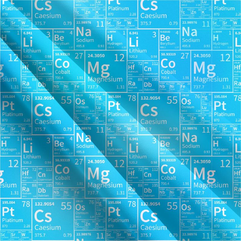 Chemie jasně modrá- materiálové varianty mavaga design
