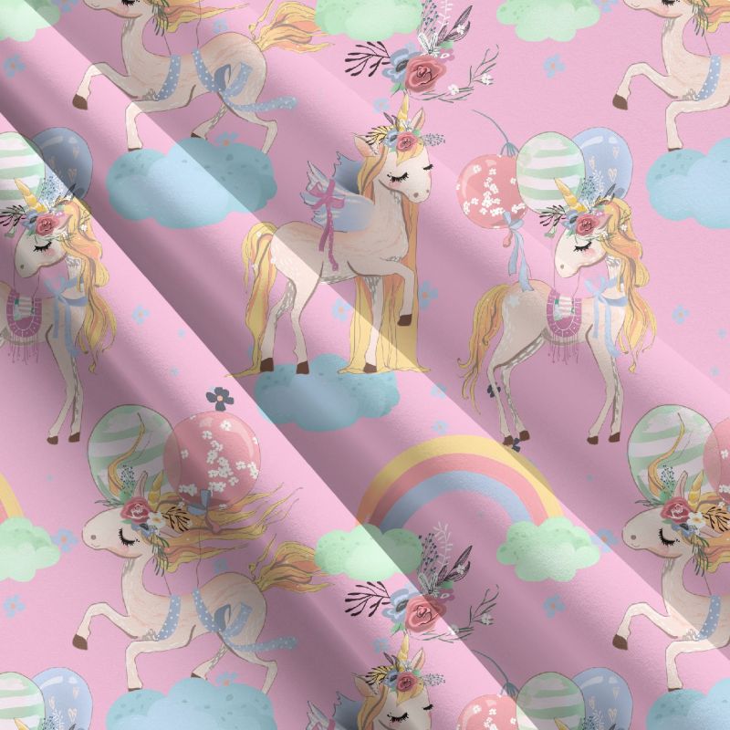 Jednorožec na růžové -materiálové varianty mavaga design