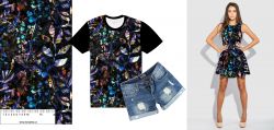 Různobarevné lístky- materiálové varianty mavaga design