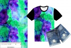 Fialovo-zelená zeď- materiálové varianty mavaga design