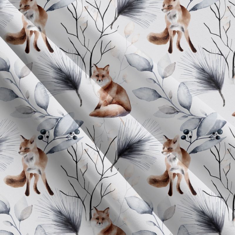 Zimní lišky na světlé- materiálové varianty mavaga design