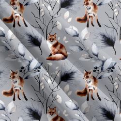 Zimní lišky na tmavé- materiálové varianty mavaga design