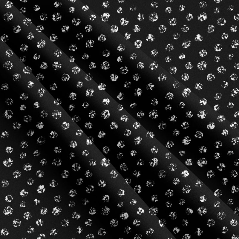 Glitrový puntík na černé (imitace) - materiálové varianty mavaga design