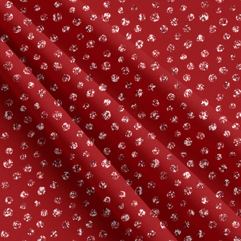 Glitrový puntík na červené (imitace) - materiálové varianty mavaga design