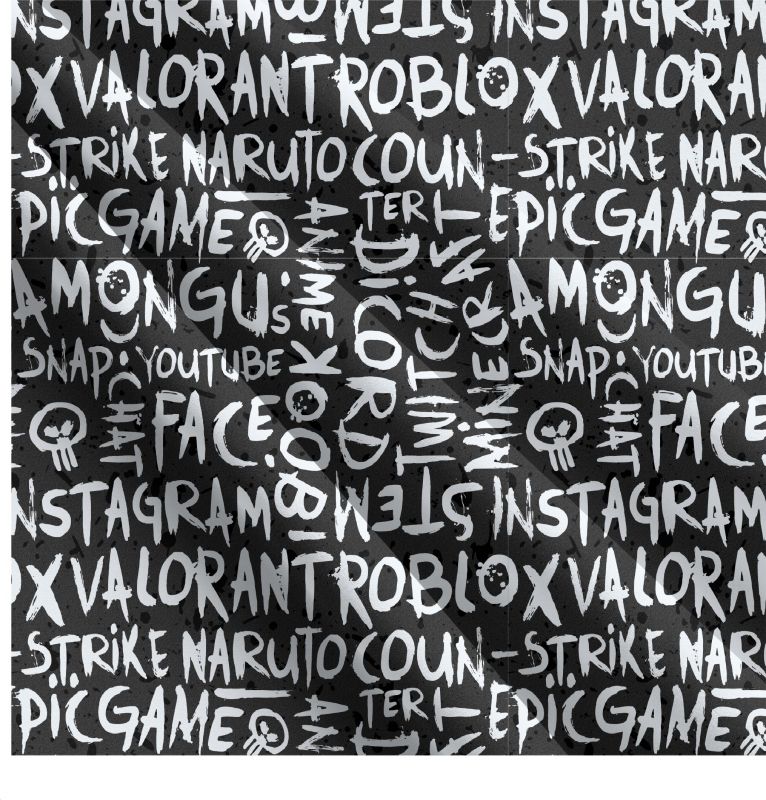 Populární texty na černé- materiálové varianty mavaga design