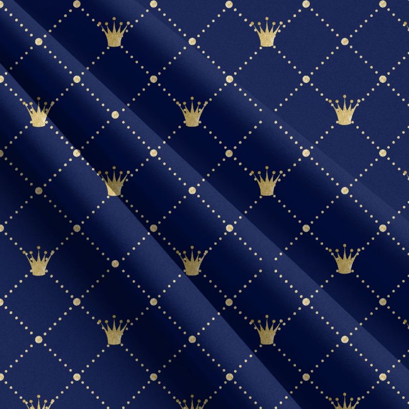 Zlaté korunky na modré (imitace zlata) - materiálálové varianty mavaga design