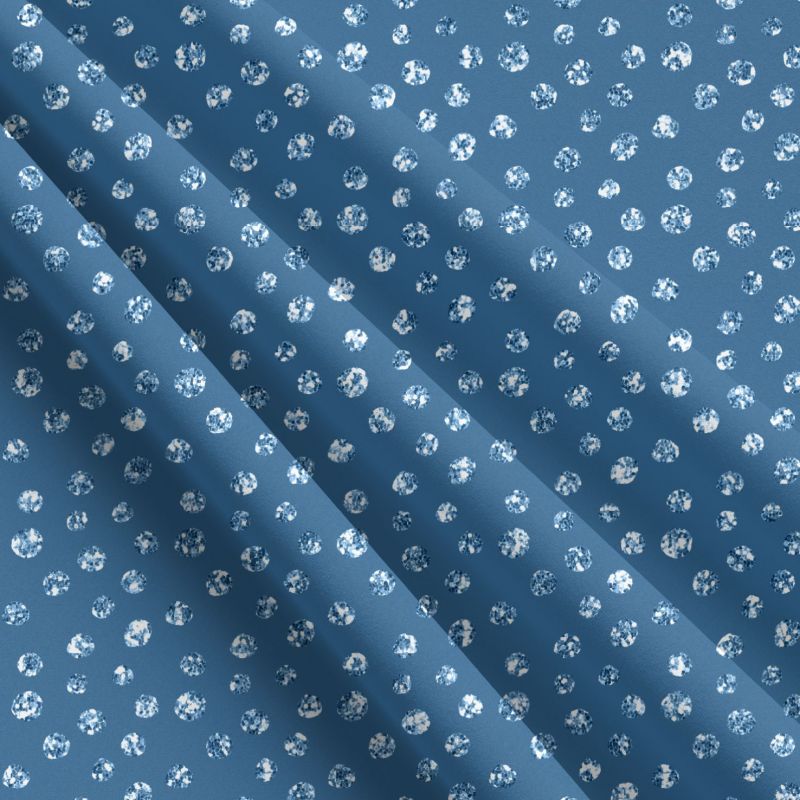 Glitrový puntík na střední modré (imitace) - materiálové varianty mavaga design