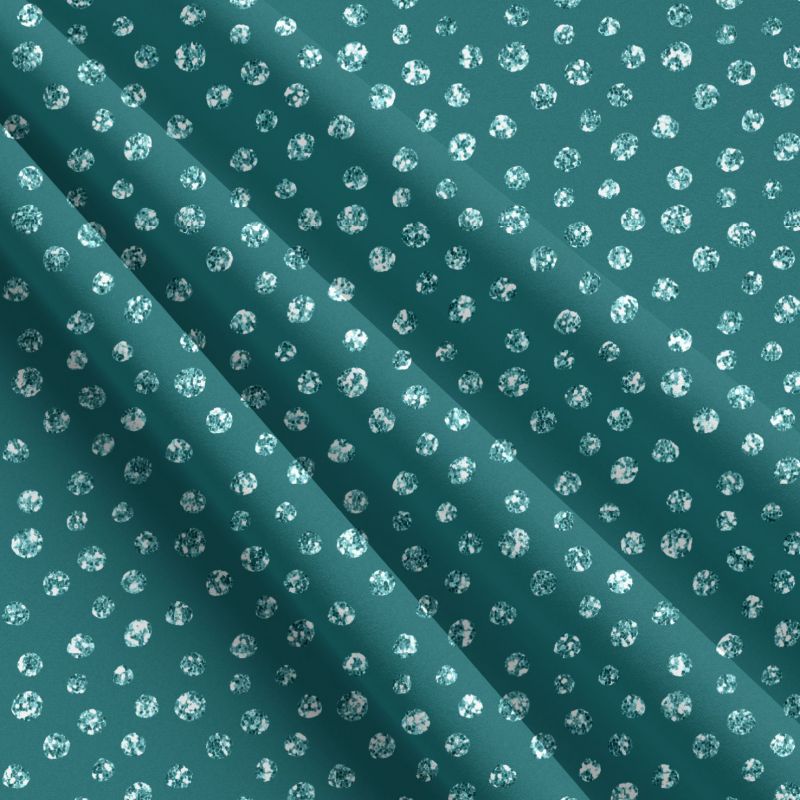 Glitrový puntík na tyrkysu (imitace)- materiálové varianty mavaga design