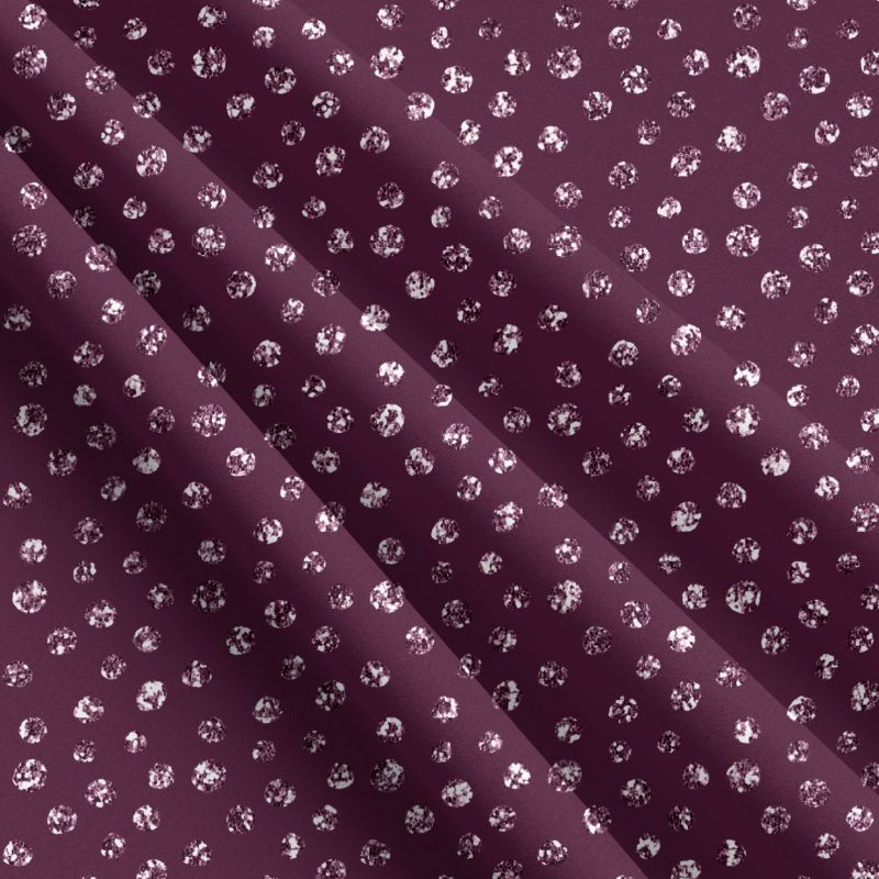 Glitrový puntík na bordó (imitace) - materiálové varianty mavaga design