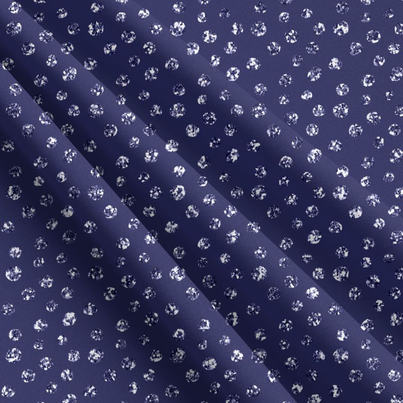 Glitrový puntík na tmavé modré (imitace) - materiálové varianty mavaga design