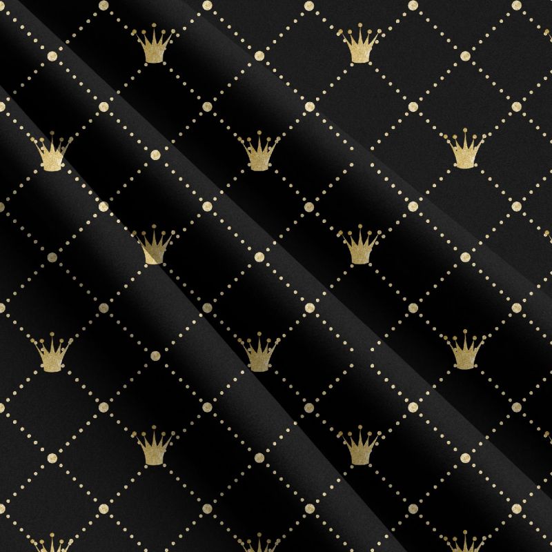 Zlaté korunky na černé (imitace zlata) - materiálálové varianty mavaga design