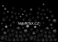 PANEL na šaty / triko/leginy -vánoční vločky na černé- materiálové varianty mavaga design