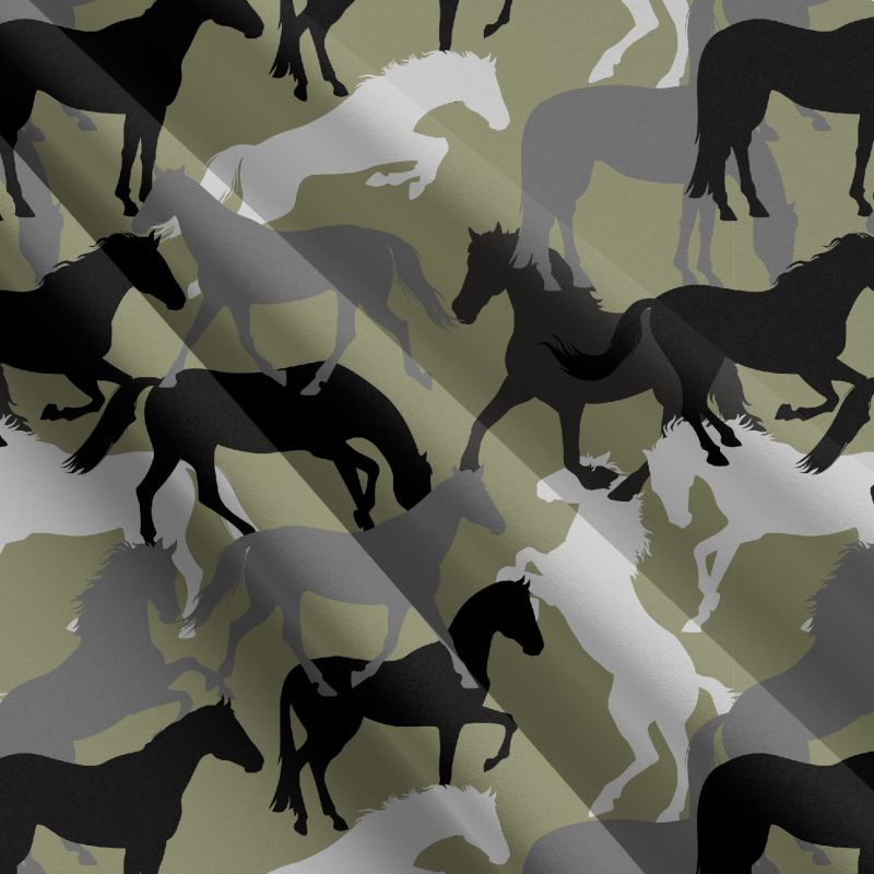 Koně na army kamufláž-materiálové varianty mavaga design