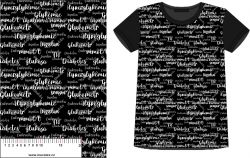 Cukrovka text černobílá -materiálové varianty mavaga design