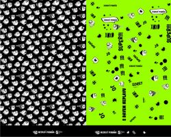 Dvoj-PANEL na šaty / triko/leginy -NEBUĎ PIRAŇA FLU zelená - materiálové varianty mavaga design