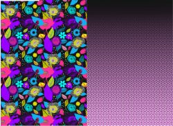 dvoj-PANEL na šaty / triko/leginy -NEON KYTKY- materiálové varianty mavaga design