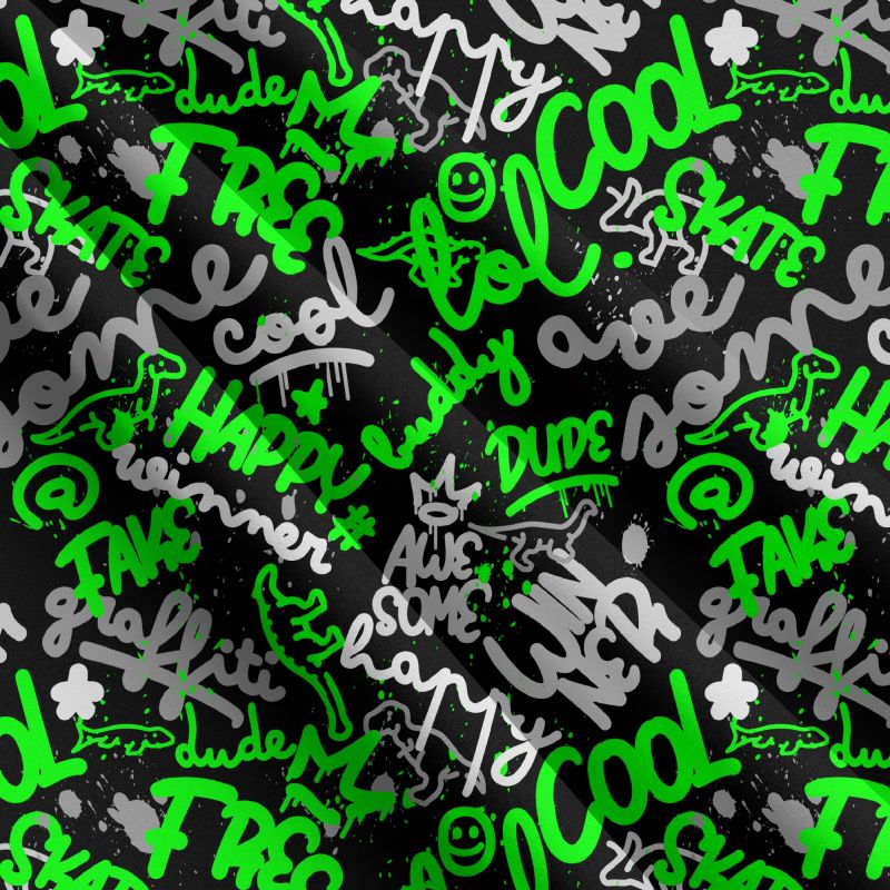 Puberťáci texty fluo zelená- materiálové varianty mavaga design