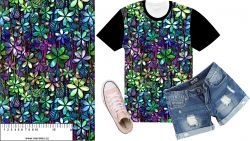 Skleněné květy modré - materiálové varianty mavaga design