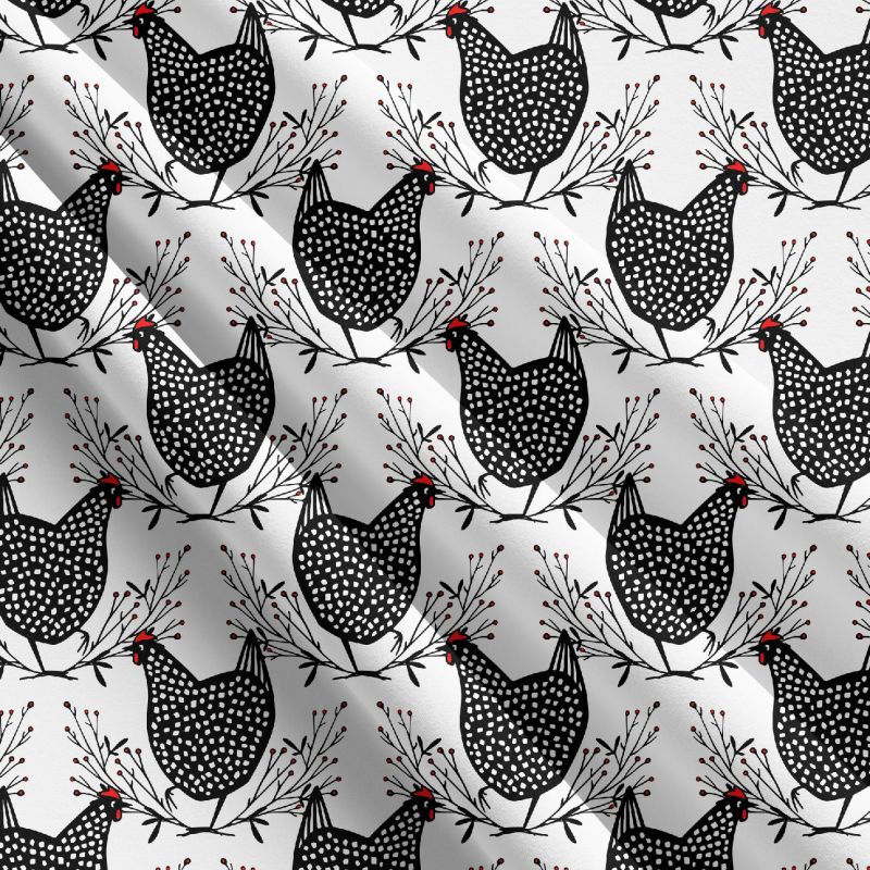 Slepičky na bílé-materiálové varianty mavaga design