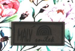Koženkový štítek gravír - "MALÝ snílek světlý "