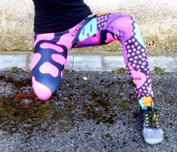 Dvoj- PANEL na šaty / triko/leginy - FLUO RŮŽOVÁ kravička MAVATEX - materiálové varianty mavaga design