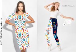 Folklor MAVATEX na bílé- materiálové varianty mavaga design