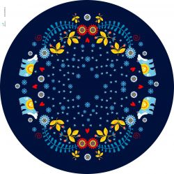 Panel na kolovou sukni 12 - folklor MAVATEX -varianty mavaga design