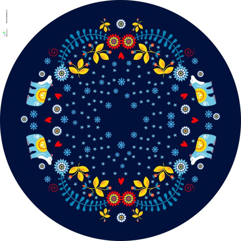 Panel na kolovou sukni 12 - folklor MAVATEX -varianty mavaga design