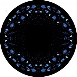 Panel na kolovou sukni 14 - folklor na modré -varianty mavaga design