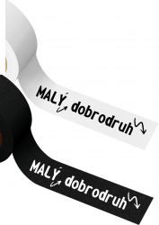 Stuha saténová - " malý dobrodruh  " - varianty | malý dobrodruh bílá, malý dobrodruh černá