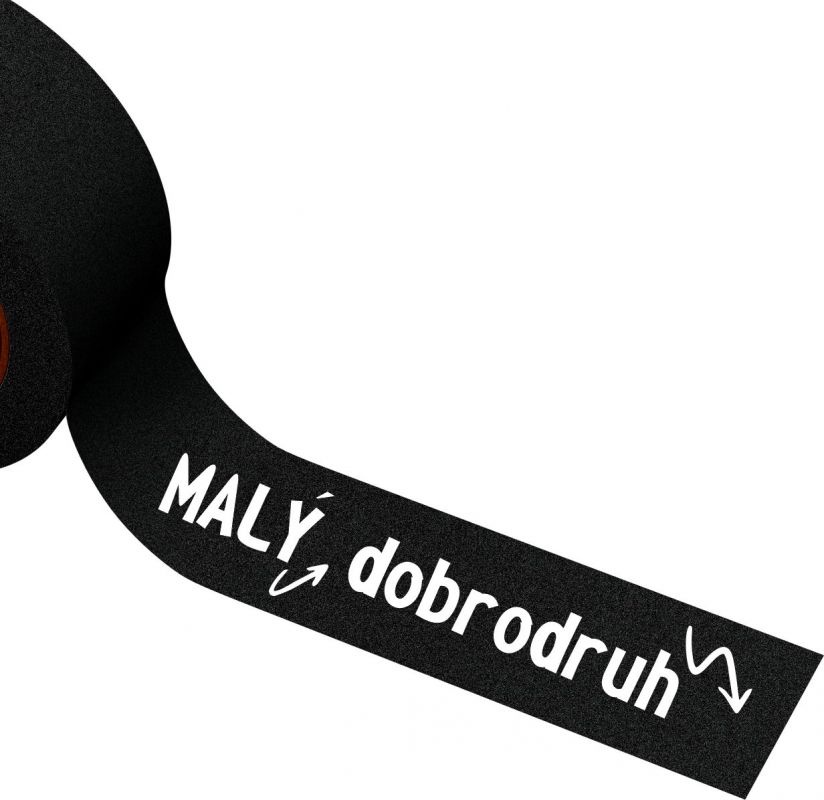 Stuha saténová - " malý dobrodruh " - varianty - malý dobrodruh černá vyrobeno v EU