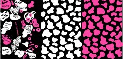TROJ - PANEL  DĚTSKÝ - KRAVIČKA fluo růžová  - varianty | TORINO 140 gsm -funkční úplet, Funkční úplet MILKY, LYCRA 200, GARZATO 200gsm- funkční úplet počesaný, Termo lycra počesaná, DOLOMOTY 250, Softshell zimní 320 gsm, Softshell letní pružný 220gsm, Softshell jarní 285 gsm, Kočárkovina