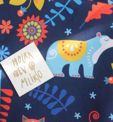 Koženkový štítek gravír - "AHOJ " světlý vyrobeno v EU