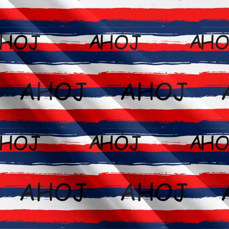 Ahoj s pruhy-materiálové varianty mavaga design