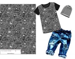 Vojáci a tanky černo-bílý-materiálové varianty mavaga design