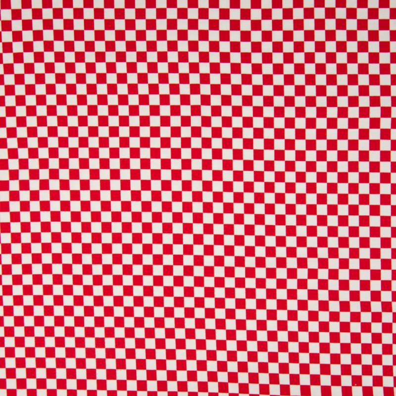 Jednolícní úplet červeno-bílé pepito -200 gsm EU-úplety atest pro děti