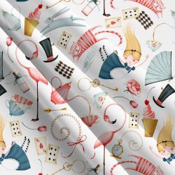 Alenka v říši divů na bílé-materiálové varianty mavaga design