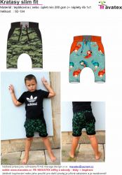 Papírový střih - Kraťasy dětské - slim fit Mavatex Papírový střih - Kraťasy dětské - slim fit Mavatex