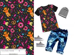 Perníček na černé-materiálové varianty | Bela- polyesterový úplet, Torino -úplet funkční, MILKY -úplet funkční, FERRA -úplet, Lycra, PUSH UP LYCRA/ plavkovina, Garzato- počesaný funkční úplet, Termo lycra počesaná, DOLOMITY -počesaný 250 gsm, Softshell zimní 320 gsm, Softshell LETNÍ NEPRUŽNÝ, Softshell ZIMNÍ PRUŽNÝ 220 gsm, Softshell letní pružný 220gsm, Softshell jarní 285 gsm, Softshell BERÁNEK, Kočárkovina, Micropeach -tkanina 100 % pes, Silver pružné plátno, SILKY, Venezie úplet, Satén úpletový Valentino  PES+el., Microplyš pružný