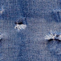 SAM763A (JEANS modrá  s dírami-materiálové varianty)