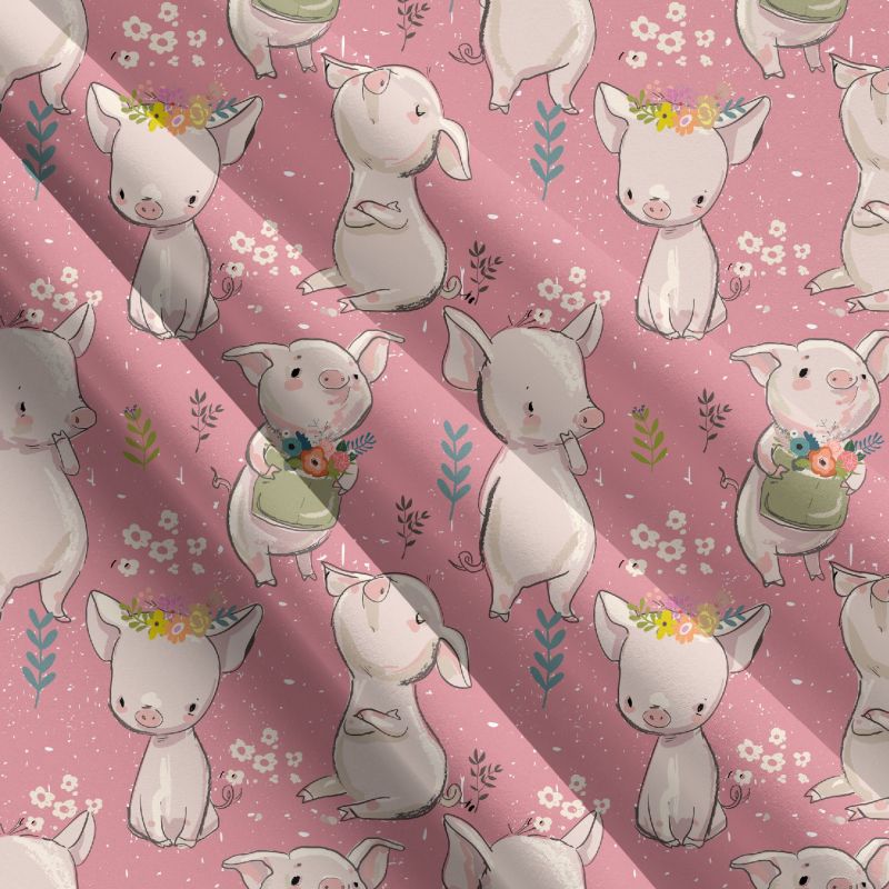 Prasátka na růžové -materiálové varianty mavaga design