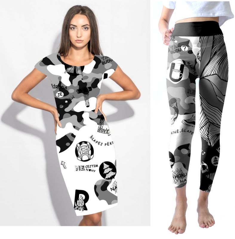 PANEL na šaty / triko/leginy -jdeme na tůru- materiálové varianty mavaga design