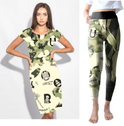 PANEL na šaty / triko/leginy -jdeme na tůru army- materiálové varianty mavaga design