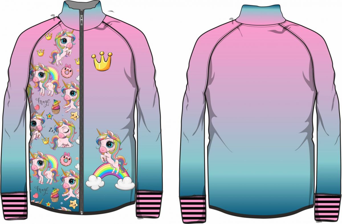 Panel na mikinu/ bundu RAGLAN -jednorožec duha-varianty !!! mavaga design