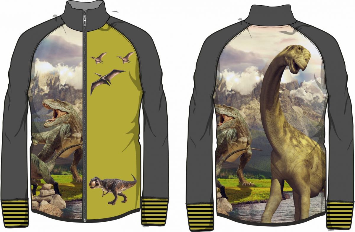 Panel na mikinu/ bundu RAGLAN -DESEN 10 -DINO-varianty !!! mavaga design