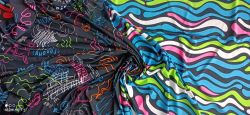 PANEL na šaty / triko/leginy -jedeme na vodu fluo- materiálové varianty mavaga design