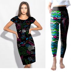 PANEL na šaty / triko/leginy -jedeme na vodu fluo- materiálové varianty mavaga design